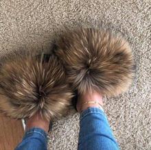 2020 Women Furry Slippers Ladies Shoes Cute Plush Fox Hair Fluffy Sandals Women's Fur Slippers Winter Warm Slippers Women Hot 2024 - buy cheap
