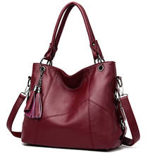 Брендовая женская повседневная сумка-тоут, роскошная сумка, большая женская сумка из натуральной кожи с кисточками, сумки через плечо для женщин 2020 Sac A Main 2024 - купить недорого
