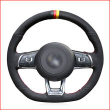 MEWANT Black Suede Steering Wheel Cover for Volkswagen VW Jetta GLI VW Golf 7 GTI MK7 Golf GTI 2015-2020 VW Golf R 2015-2019 2024 - buy cheap