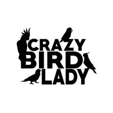 Cartoon Crazy Bird Lady Cockatoo Parrot Conure Funny Car Sticker Automobiles Motorcycles Exterior Accessories Vinyl Decals 2024 - buy cheap