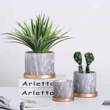 Plant Vases Gold Decor Marble Flowers Decor Ceramic Groot Home Garden декор дома Flower Plants Pots House Decoration ваза стекло 2024 - buy cheap