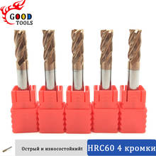 Fresas de carburo sólido de longitud estándar, 5 uds. HRC60, 6mm, D6X15XD6X50L, 4 ranuras, fresadora lateral 2024 - compra barato