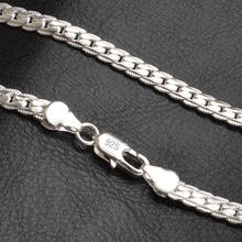 Promotion 20 Inch 5MM Trendy Men 925 Silver Necklace Chain For Women Party Fashion Silver Figaro Chain Necklace Male Accessories 2024 - buy cheap