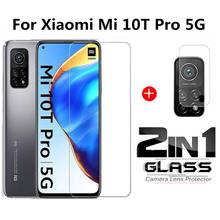 Vidrio Templado 2 en 1 para Xiaomi Mi 10T Pro 5g, Protector de pantalla de lente para Xiaomi mi10, mi10t pro, xiomi10t, película de vidrio templado de 6,67 pulgadas 2024 - compra barato