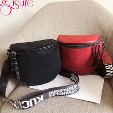 Gusure Crossbody Bag For Women Messenger Bags Pu Leather Shoulder Bag Fashion Famous Brand Lady Semicircle Saddle Purse 2024 - buy cheap