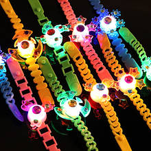 Party Decoration Birthday Christmas Kids Light Up Toys Cartoon Flashing Wrist Band Whirling LED Bracelet Rave Festival Gift 2024 - buy cheap