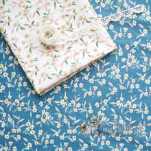 160x50cm temprano verano impreso pequeña Vintage Floral tela de algodón puro hacer la cama lámina para la ropa de tela 2024 - compra barato
