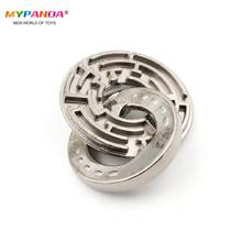 52x6mm Metal Unlocked Maze Puzzle Labyrinth IQ Mind Brain Teaser Educational Toy Gift Game For Children Kids 2024 - buy cheap
