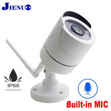 JIENUO-cámara IP inalámbrica tipo bala para exteriores, sistema de vigilancia de seguridad con visión nocturna, Audio Wifi, tarjeta SD, impermeable, 1080P 2024 - compra barato