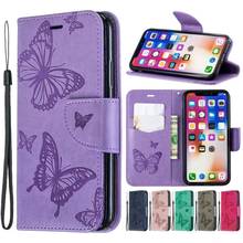 Butterfly Case For Xiaomi Mi 11i Poco F3 M3 X3 NFC 10T Lite Redmi 9A 9C 8A K40 Note 9 8 10 Pro 8T Wallet Card Pocket Cover D07F 2024 - buy cheap