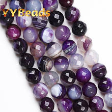 Contas de pingente roxo rosado natural, contas de ágata onix 8mm contas soltas para fazer jóias diy colares de pulseiras femininas 2024 - compre barato