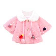 Ropa para niñas pequeñas 1-4T, abrigo de invierno, bonita chaqueta cálida estampada para niños pequeños, abrigo de lana 2024 - compra barato