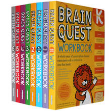 Brain Quest-libro de trabajo para niños, 8 unids/set/set, Pre-K-1-6 de grado americano, escuela primaria, libros de texto en inglés, ejercicios 2024 - compra barato