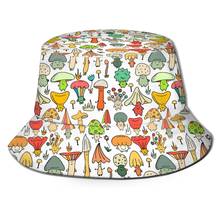 NOISYDESIGNS Fashion Mushroom Print Fisherman's Caps Unisex Outdoor Bucket Hat Casual Summer New Fishing Hats Foldable Beach Cap 2024 - buy cheap