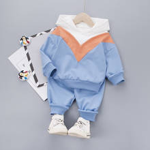 2020 new spring autumn children's clothing boy Sets long-sleeved hooded shirt + pants 2 pieces baby boy Sets sports clothes 2024 - buy cheap