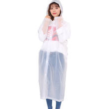 PEVA Reusable Raincoat Men Fashion Clear Raincoat Transparent Rain Coat Women Jacket Rain Jacket Women Adult Waterproof Gear 2024 - buy cheap