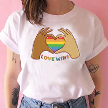 2020 Love Wins Shirt  LGBTQ Gay Pride T-Shirt Rainbow Love Gay Pride Shirt LGBT Lesbian Equality Tees Cute Tumblr Tops 2024 - buy cheap