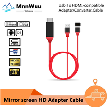 USB To HDMI-compatible Converter for Lightning To Mirroring Av Cable Phone To Hdtv Adapter Universal for Iphone Android USB C 2024 - buy cheap