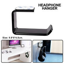 Sticker Acrylic Headphone Bracket Wall Mounted Headset Holder Hanger Under Desk Hook Earphone Sticky Display Stand 2 2024 - buy cheap