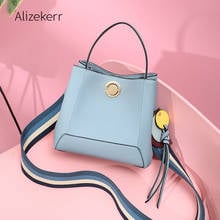 Patchwork Bucket Bag Women New Elegant High Capacity Wide Striped Shoulder Strap Ornament Soft Female Bucket Shoulder Bag Casual 2024 - buy cheap