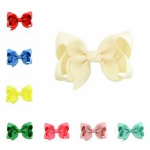 2pcs/lot 3 Inches Grosgrain Ribbon Bowknot Baby Duckbill Clip Solid Color Handmade Knotted Infant Hairpin DIY Headwear Kids Gift 2024 - buy cheap
