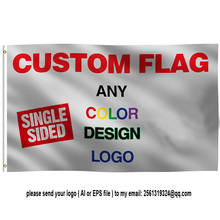 Single Sided Custom Flag Banner Printing Your Own Logo/Design/Words Vivid Color Canvas Header And Custom Size 2024 - buy cheap