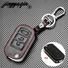 jingyuqin Remote Car Key Case Cover Leather 3 Buttons Remote Key Shell Cover Case For LAND ROVER Range Rover Sport LR3 2024 - buy cheap