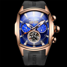 Reef Tiger/RT Sport Watch Men Luminous Analog Tourbillon Top Brand Blue Rose Gold Waterproof Watches Clock  Relogio Masculino 2024 - buy cheap