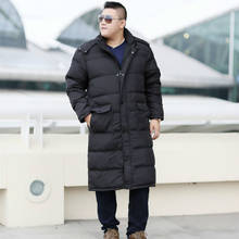 90% белый утиный пух пальто для мужчин корейского размера плюс зимнее пальто для мужчин длинный мужской пуховик теплый Doudoune Homme 150A YY1303 2024 - купить недорого