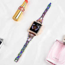 Women Diamond Butterfly Metal Strap for Apple watch band 40mm 38mm 42mm 44mm iwatch series 5/4/3 bracelet stainless steel strap 2024 - buy cheap