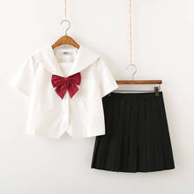 Falda escolar para niña, uniforme JK de estilo japonés, moda japonesa, traje de marinero universitario, suéter plisado de Anime, ropa para niña, novedad 2024 - compra barato
