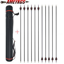 12pcs Archery Carbon Arrows 31" Hunting Target Practice Arrow Spine 1000 Carbon Arrow With Arrow Quiver For Shooting Accessories 2024 - buy cheap