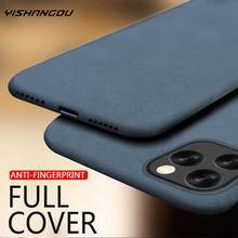 YISHANGOU Sandstone Matte Slim Soft Silicone Case For iPhone 11 12 13 Pro Max XR XS 8 7 6s Plus Scrub Back For iPhone 13 SE 2020 2024 - buy cheap