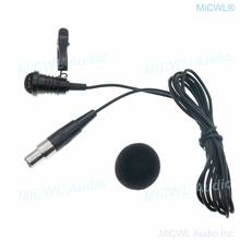 Microfone de lapela wms60, clipe tiel cardioide para akg samson lavalier, sem fio, sistema mini 3pin, preto 2024 - compre barato