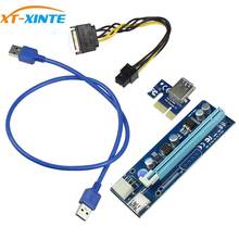 Pci-e Pci Express Riser Card 1x To 16x GPU Usb 3.0 Extender Riser X1 X16 Card Adapter SATA 6Pin Power Cable For Miner BTC Mining 2024 - buy cheap