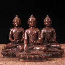 3Pcs Buddhism Nepal Thailand Tibet temple home high grade SAN BAO FO Buddha Sakyamuni Amitayus Medicine Buddha statue HOME bless 2024 - buy cheap