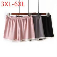 New 2021 Ladies Summer Plus Size Basic Shorts For Women Large Slim Lace Elastic Black Pink Shorts 3XL 4XL 5XL 6XL 2024 - buy cheap