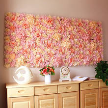 40x60 см Шелковая Роза цветок стена свадебная фотография фон Искусственные цветы Декорации для свадьбы цветок стена 2024 - купить недорого