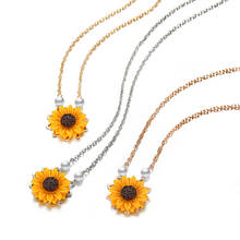 Creative Pearl Sunflower Pendant Choker Necklace  Women's Sweater Clavicle Chain Fashion Lady Wedding Party Jewelry 2024 - buy cheap