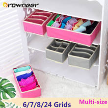 6/7/8/24 Grids Multi-size Clothing Storage Box Foldable Underwear Closet Organizer Hot Pink Gray Bra Socks Ties Drawer Organizer 2024 - buy cheap