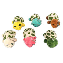 Juguete de peluche de tortuga de 4CM, llavero con muñeco colgante de juguete, muñeco de ramo de boda relleno, mezcla de colores 2024 - compra barato