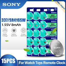 15PCS Sony Original 337 SR416SW SR416 LR416 V337 GP337 1.55V Silver Oxide Battery For Watch Hearing Aid Toys Button Cell Coin 2024 - buy cheap