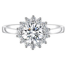 Anillos de boda de cristal para mujer, joyería clásica de moda, anillo de compromiso, Color oro blanco 2024 - compra barato