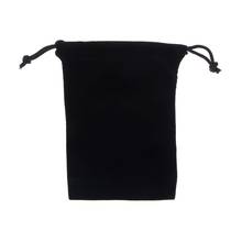 1 шт. черная двухсторонняя бархатная сумка с кулиской, сумка для ювелирных изделий из калабаша и нефрита, сумки для свадебной/рождественской подарочной сумки 2024 - купить недорого