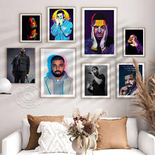 Drake Rap Music Album Art Poster, Hip Hop Music Rapper Star Canvas Painting, Fans Collection Priints, Drake Vintage Art Mural 2024 - buy cheap