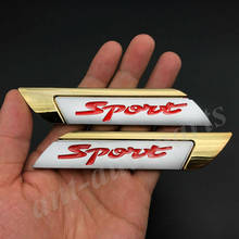 Gold Metal Sport Racing Turbo Car Fender Emblem Skirts Badge Decals Sticker 2024 - buy cheap