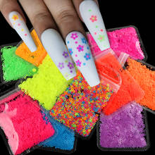 Lentejuelas brillantes en forma de flor, accesorios de Arte de uñas, copos de manicura coloridos fluorescentes, decoraciones de primavera y verano, 10 Uds. 2024 - compra barato