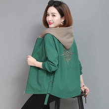 2021 Autumn Casual Windbreaker Basic Jackets Outerwear Women's Coat Hooded Jacket Long Sleeve Zipper Pockets 2024 - buy cheap