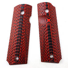 2Pieces 1911 Full size Grips Patch Red G10 material Handle Grips Patch Custom Grips CNC Handle Grips 2024 - buy cheap