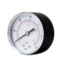 Medidor de pressão 52mm, discagem 1/4 "bspt horizontal 0/15,30,60, 100,160,300 psi & bar 2024 - compre barato